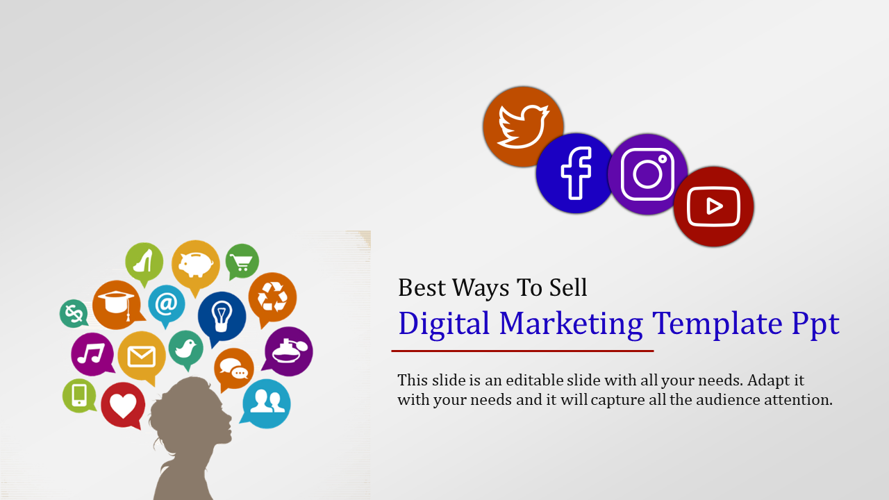 digital marketing template ppt-Best Ways To Sell Digital Marketing Template Ppt